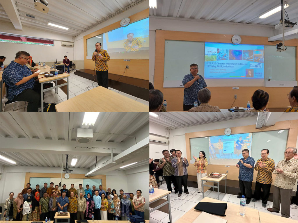 Collage of photos of R10 Director visit of Indonesia Section